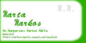 marta markos business card